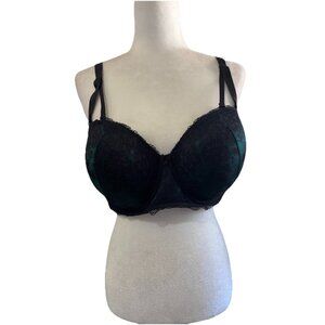 Torrid Curve Bombshell Everyday Strapless Push Up Lace Green Bra 42DD